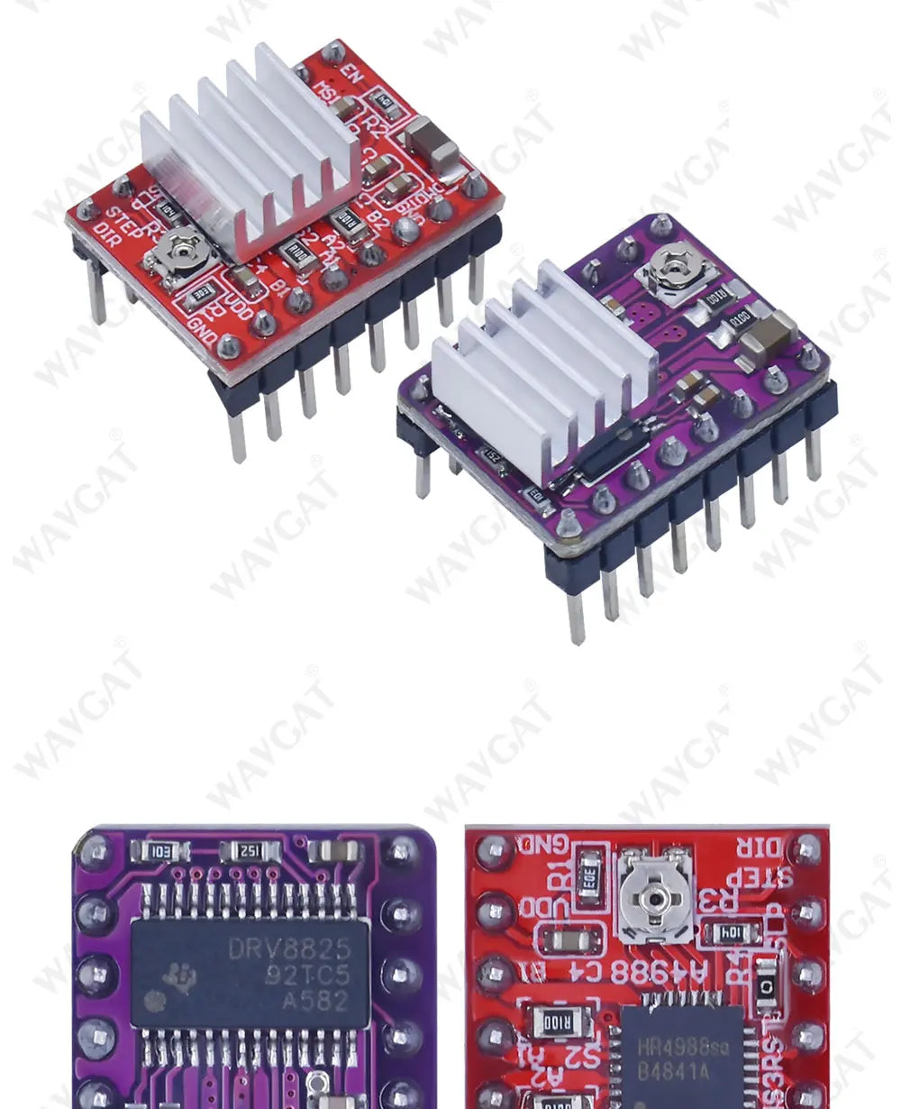 3D Printer Parts StepStick DRV8825 A4988 Stepper Motor Driver With Heat sink Carrier Reprap MKS GEN V1.4 board
