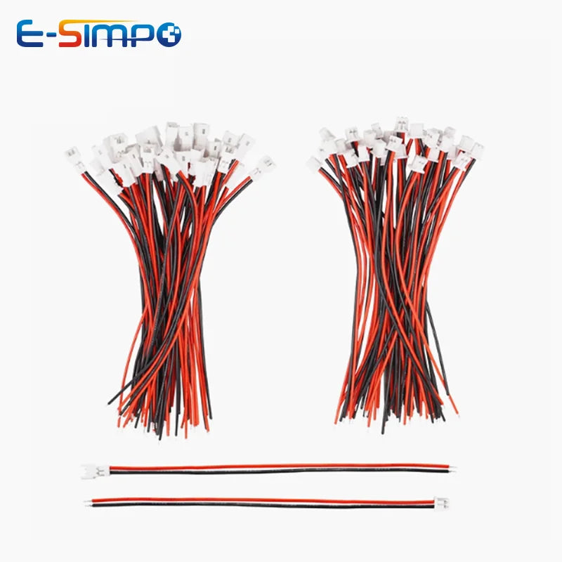 Micro 1.25 2Pin Wire Connectors Plug Jack Mini  PH1.25mm 2P Male Female Socket Battery Charging Cable Terminal Length 15CM