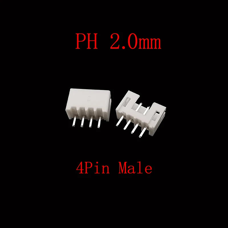 100Pcs PH 2.0mm Pitch 2/3/4/5 Pin JST Connector Plug Male Female Socket Shell Terminal Plastic Housing Header Wire Connectors