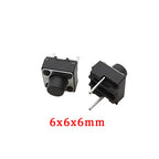20/50/100 Pcs Micro Tactile Switch Momentary Tact DIP Switch 2 Pin 6 X 6 mm Micro Touch Push Button Switch High 5 mm 6 mm 7 mm 8
