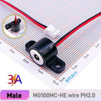 Circular High Current 3A 12V Magnetic Connector Threaded Panel Mount Holes Self-Locking Waterproof Terminals Charging Wire PH2.0