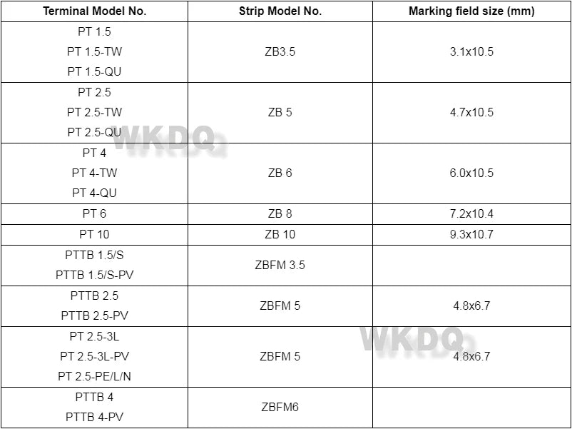 10Pcs ZBFM6 Label For Double-Level PTTB 4 PTTB4-PV 4mm Termin Numbering Blank DIN Rail Terminal Block Zack Marker Strips ZBFM 6