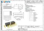 10pcs 2.54mm Double Row Right Angle RA SMT Horizontal SMD/SMT 2X3/4/5/6/7/8/10/20/40P PCB Surface Mount PH8.5 Male Female Header