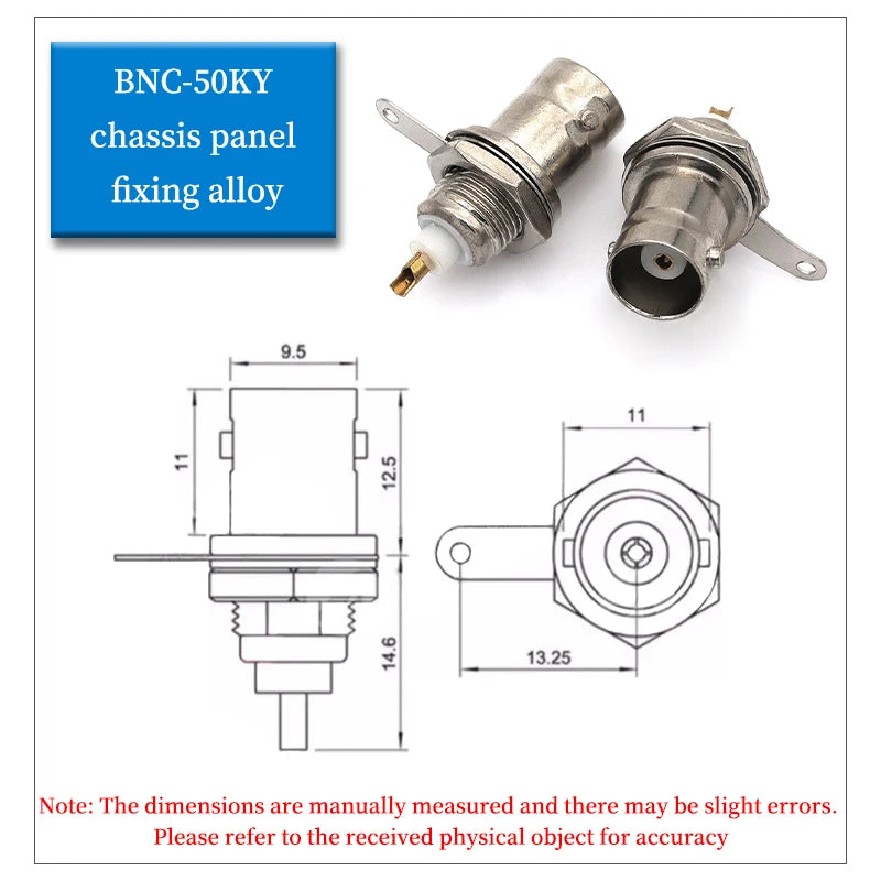 Stlxy 1PCS BNC Female Socket Solder Connector Chassis Panel Mount Coaxial Cable For Welding Machine Parts 50 ohm Q9 BNC-50KY