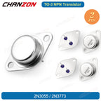 2Pcs TO-3 2N3055 2N3773 NPN High Powerful Amplifier Bipolar Junction Transistor 15A 100V 16A 140V Triode Tube Integrated Circuit