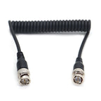 Right Angle BNC To Right Angle BNC Spring Cable SDI 12G Video Cable 75 Ω Coaxial Cable Camera Video Transmission Line