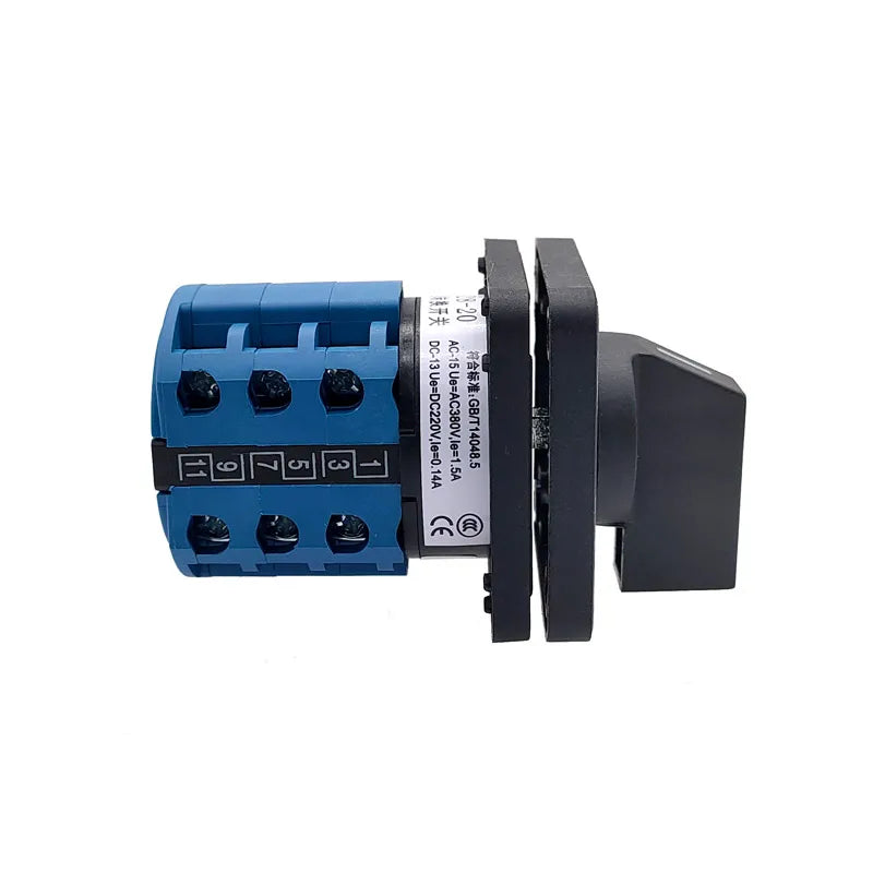 Electric 3/4 Position 12Terminals Rotary Cam Changeover Switch 500V 20A LW28-20