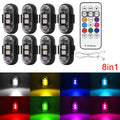 2/4/6/8 pcs LED Aircraft Strobe Lights Remote Control 8 Colors Anti-Collision LED Lights for Car Motorcycle Drone Aircraft Bike
