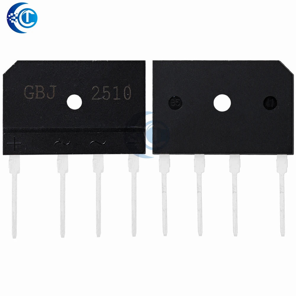 1PCS GBJ2510 Rectifier Bridge: 25A 1000V Diode Module with ZIP Package – In Stock Now