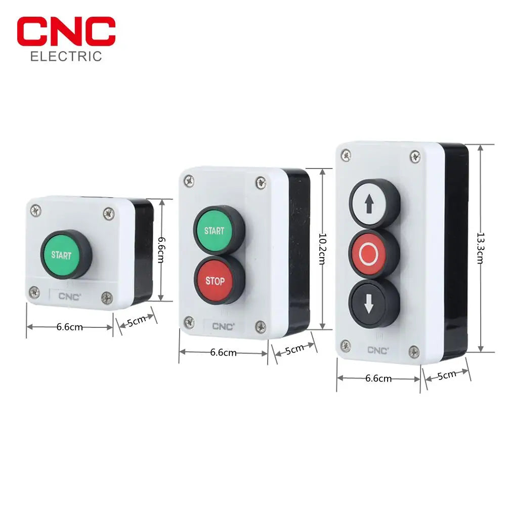 CNC Start Stop Self Sealing Waterproof Button Switch Emergency Stop Industrial Handhold Control Button Box With Arrow Symbol