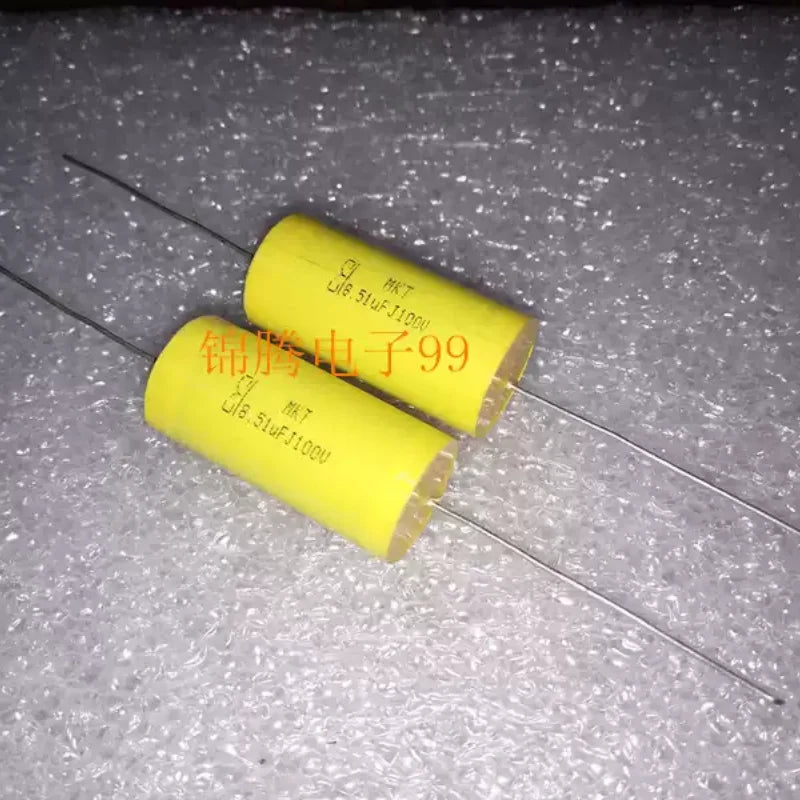 10-100pcs new axial capacitor MKT series 8.51UF 100V generation 8UF/9UF audio frequency divider film capacitor
