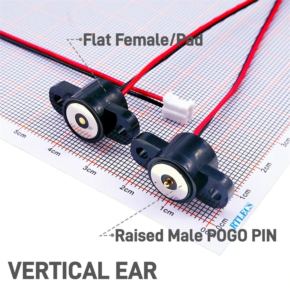 Circular High Current 3A 12V Magnetic Connector Threaded Panel Mount Holes Self-Locking Waterproof Terminals Charging Wire PH2.0