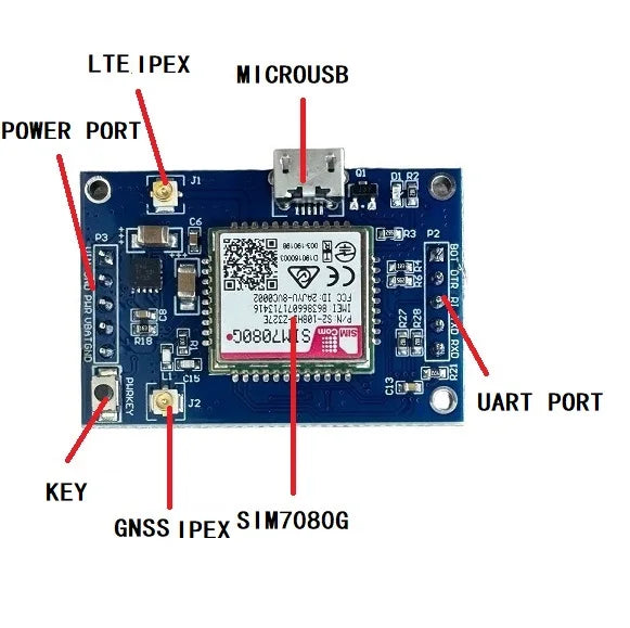 Simcom Sim7080G Global Communication Nb-Iot Cat-M Lpwa Module Board Gnss Expansion Core Board