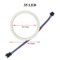 WS2815 Angel Eyes Ring 16/24/35 LEDs Breakpoint Resume Individually Addressable DC12V 5050 RGB Car Daytime Running Light