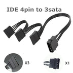 Molex 4 Pin Male to SATA Female Power Supply Cable,15 Pin SATA Power Splitter Converter Adapter Cable Hard Drive HDD SSD Cable