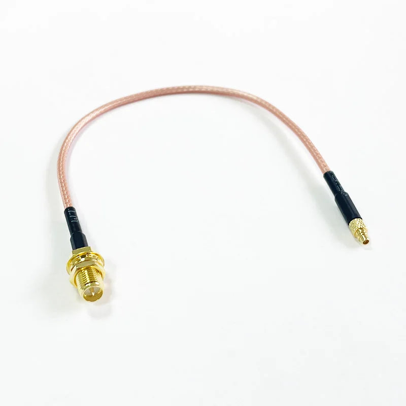 SMA/RPSMA Female to MMCX Male 90 Degree Extension Coax Cable 15cm to 5M Extender for Antenna, Radios