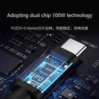 1Pcs Type C Male to DC 7.4*5.0mm 100W 5A PD Decoy Trigger Adapter Cable USB-C PD Chip Charging Line for HP Dell Notebook