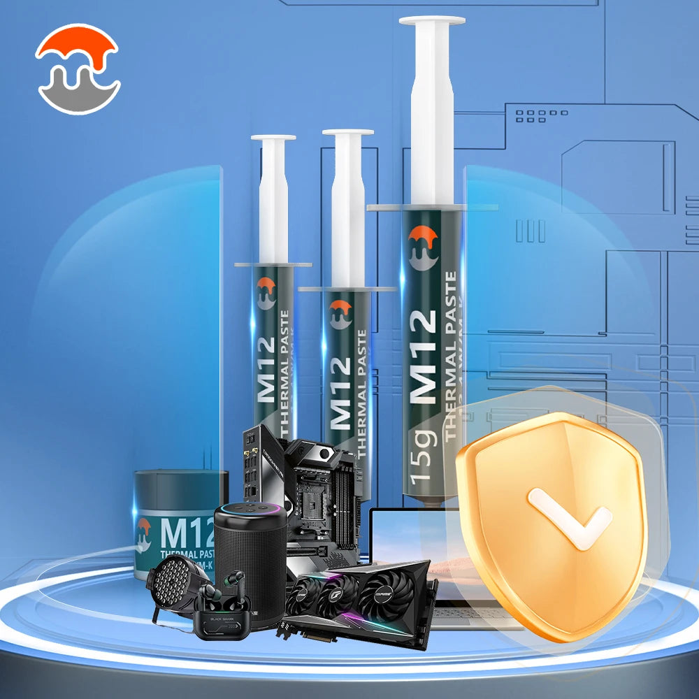 MJ M12 High Performance Thermal Paste Efficient Heat Transfer Compound for Applications Ideal for Laptop Gaming GPU/CPU Cooling
