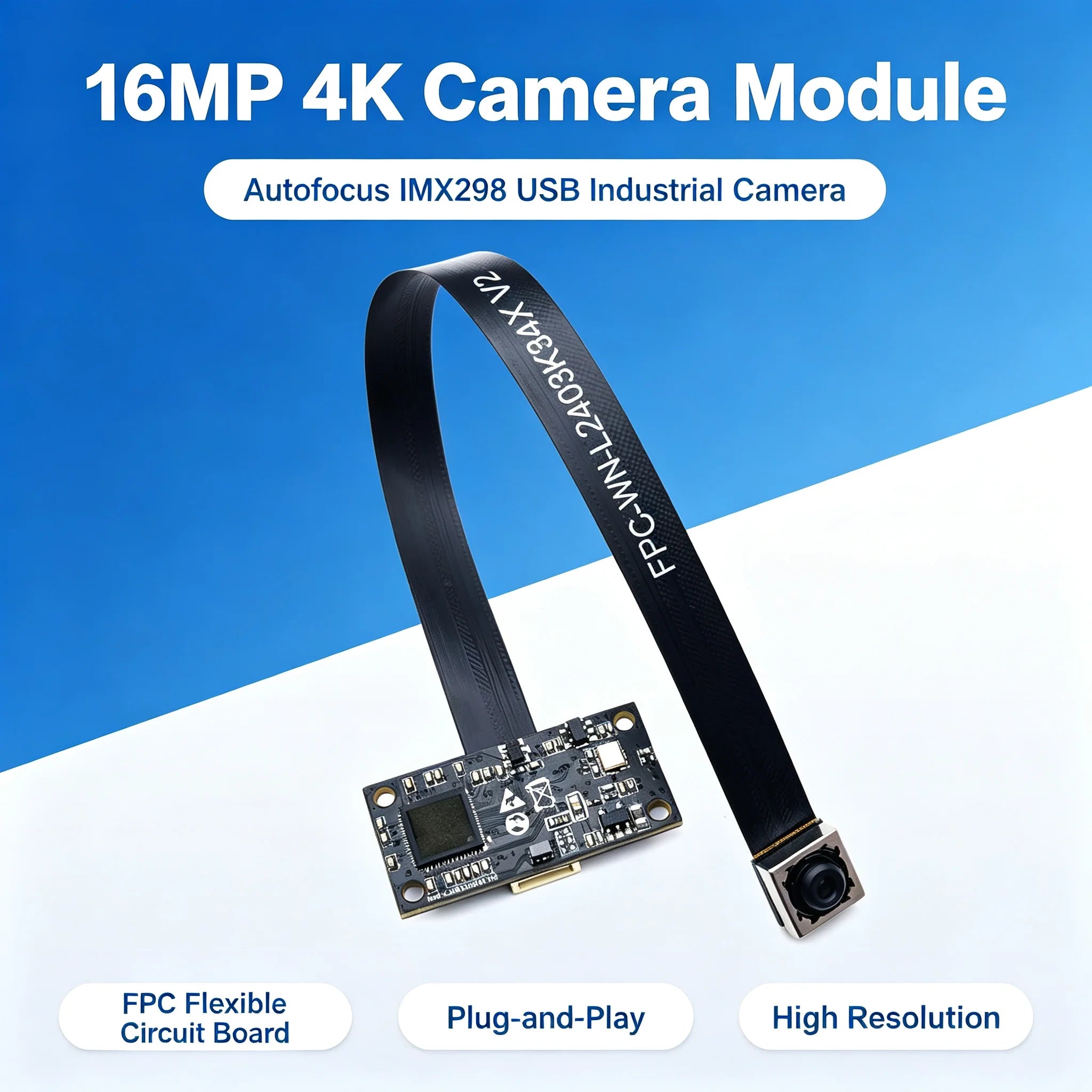 4K 16MP USB Camera Module IMX298 FPC Flexible Board Industrial