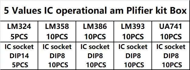 90PCS/Set Electronic Component Assortment Kit LM324 LM358 LM386 LM393 UA741CP DIP LM324N DIP14