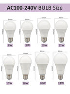 10Pack B22 LED bulb Lamp 220V 110V No flicker 8W 9W 12W 18W 24W Hight birght Warm lighting for home derection