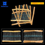 120PCS Metal Film Resistor 1/4W 1% Ohm Resistance Kit 2ohm 2.2ohm 2.4ohm 2.7ohm 3ohm 3.3ohm Car Airbag Repair Resistor Set
