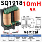 2pcs SQ Flat Copper Wire EMI Filter Inductor Vertical Common Mode Inductance Magnetic Toroidal Coil 5mH 10mH 15mH 20mH 25mH 28mH