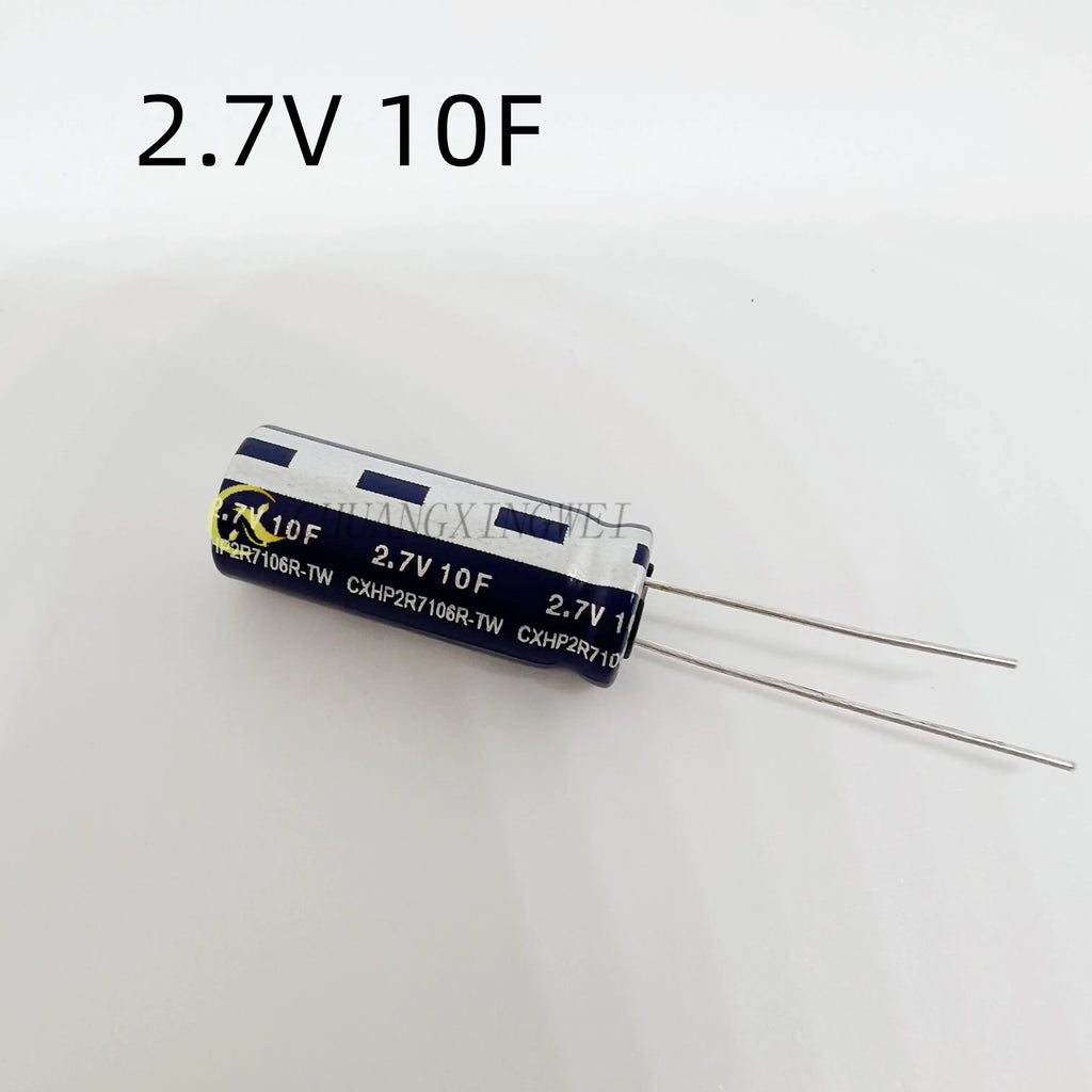 1PCS  capacitance 2.7V 0.5F/1F/2F/3.3F/4.7F/5F/6F/7F/8F/10F/15F/25F/30F R type double layer capacitor