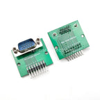 1/2/5pcs Vertical VGA D-sub DR15 Test Board with Screws, DIP 2.54mm Pitch Pin Header PCB Adapter Module, Male/Female Socket