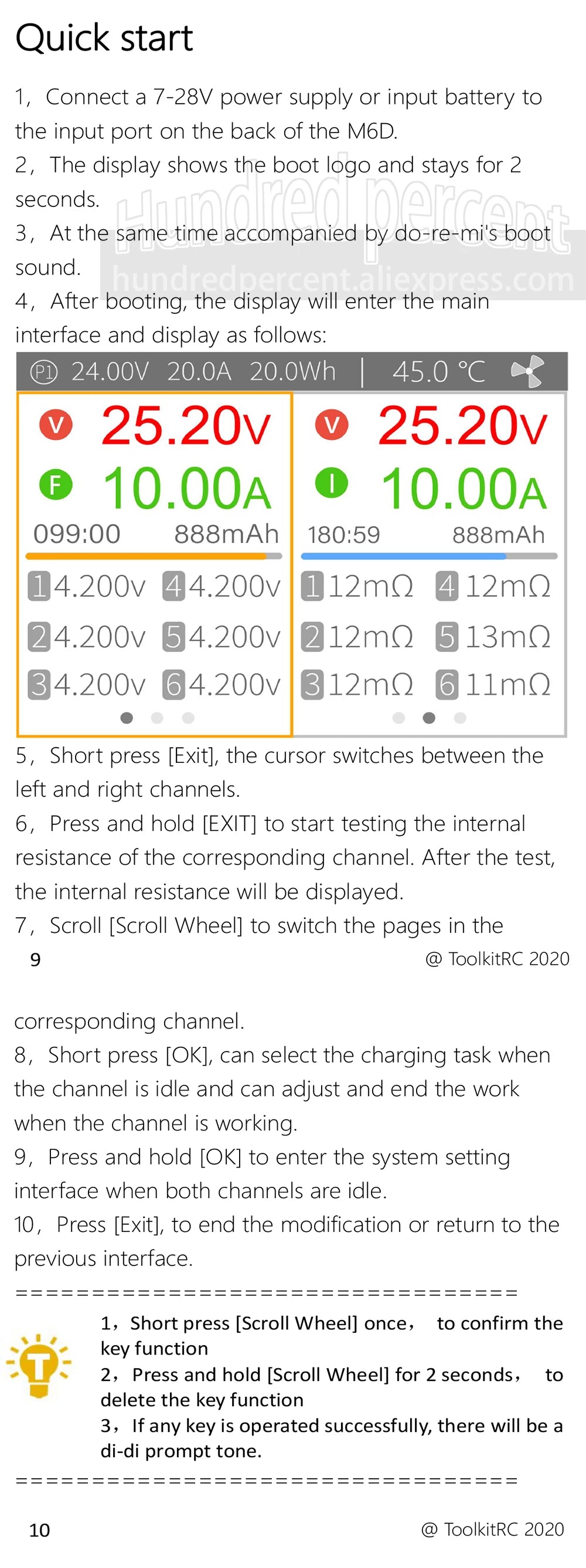 ToolkitRC M6D V3 500W 15A DC Dual Channel MINI Smart Charger Discharger For 1-6S Lipo Battery FPV Model Spare Part Replace
