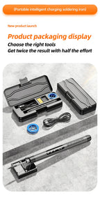 Multifunctional USB Digital Electric Soldering Iron Set Kit Intelligent 300-450℃ Temperature Adjustable Solder Iron Welding Tool