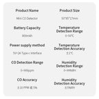 3 in 1 Air Quality Meter CO2 Temp Humidity Tester LCD Screen NDIR Sensor Carbon Dioxide Monoxide Detector with Voice Alarm