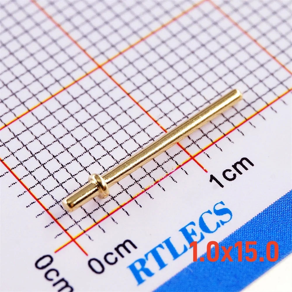 100/2000 Pcs Printed Circuit Board Male PCB Pins Gold Plated Press-Fit Tip Header Diameter 1.0 1.3 MM Brass Bias Connector Solid