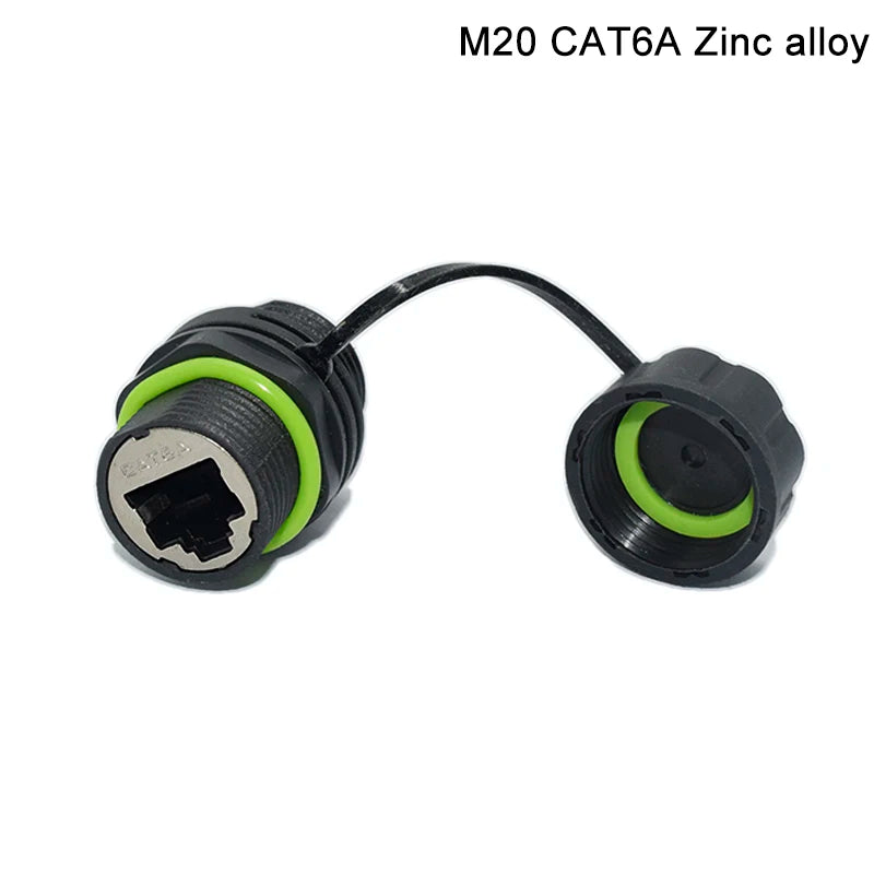 YXY Network RJ45 Panel Mount Connector IP68 Ethernet Dual Size M20/M23 CAT5E/CAT6/CAT6A Waterproof Outdoor Wire Connector