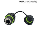 YXY Network RJ45 Panel Mount Connector IP68 Ethernet Dual Size M20/M23 CAT5E/CAT6/CAT6A Waterproof Outdoor Wire Connector