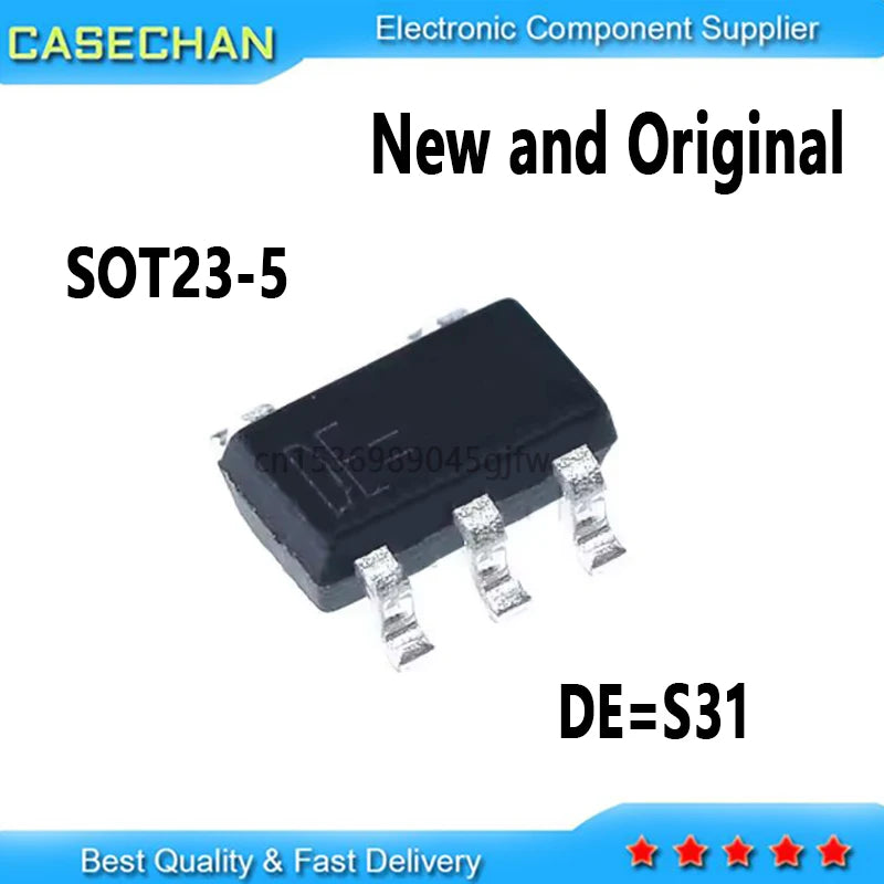 10PCS New and Original SOT23-5 DE=S31 DE= RT9193-33GB Linear Voltage Regulator IC Positive Fixed 1 Output 3.3V 300mA