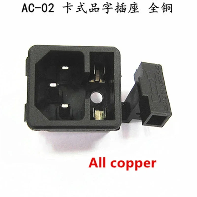 Black CE IEC320 C13 C14 AC Power Panel Socket PDU UPS Rewirable Wiring Plug Electric Battery Receptacle Docking Outlet 10A 250V