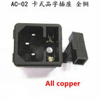 Black CE IEC320 C13 C14 AC Power Panel Socket PDU UPS Rewirable Wiring Plug Electric Battery Receptacle Docking Outlet 10A 250V
