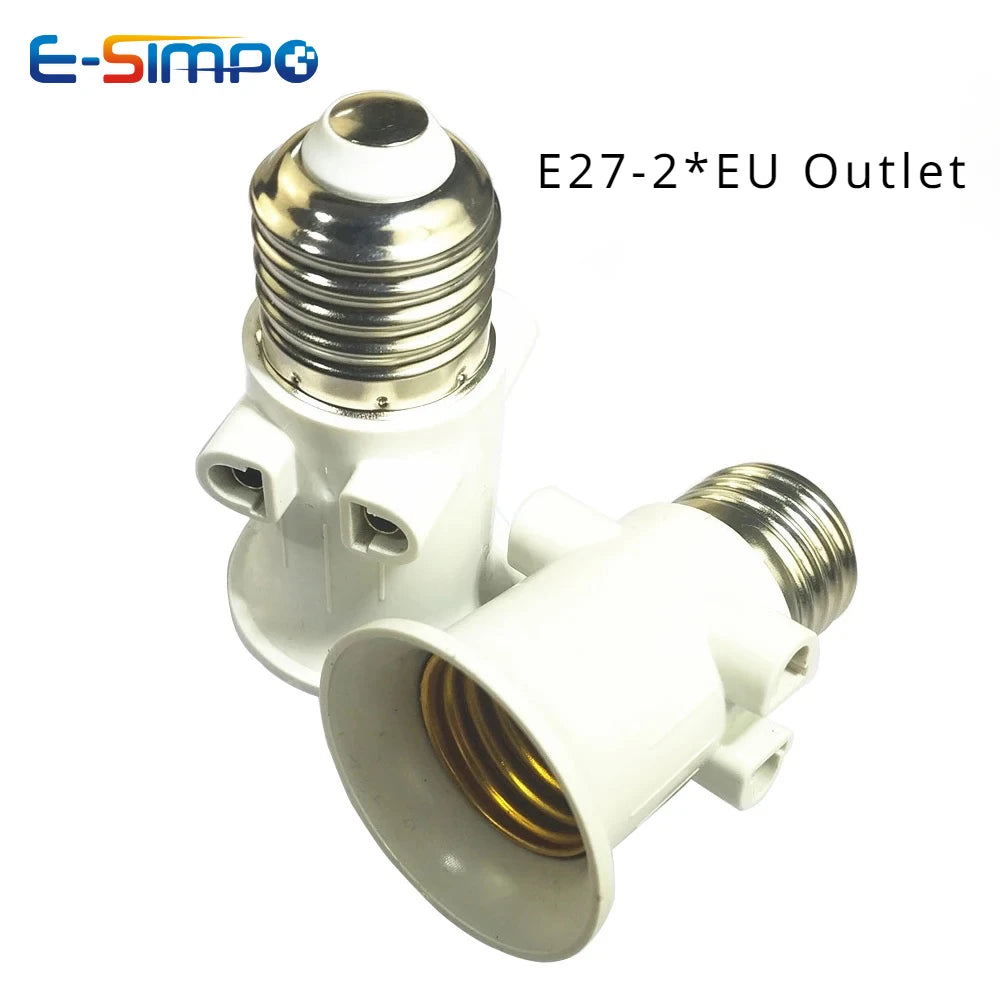 2pcs E27 to E27 3E27 4E27 E12 E17 IR Sense Rotatable AC Outlet Plug LED CFL Lamp Holder Converter Light Socket Bulb Base Adapter