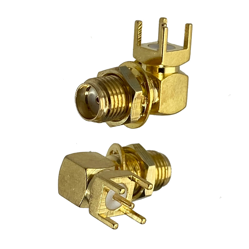 1pcs Connector SMA RP SMA  Male Plug & Female Jack Solder PCB & PCB edge Clip Mount Wire RF Coaxial Converter Brass FJP-810