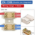 T‑Type Wire Connector ZK Terminal Splitter I-type Brass Clamp Electrical Wire Junction Box for Household Lighting Socket Wiring