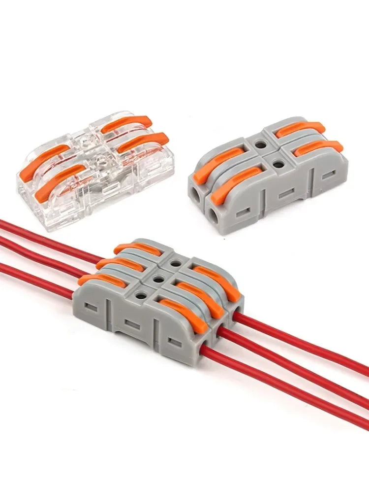 PCT-221 Lever Wire Connector 25 34 50 100PCS Inline Splicing Terminal Block Compact Cable Splitter Kit for LED Electrical Wiring