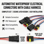 5/20/100 Sets 1/2/3/4/5/6 Pin Way Waterproof Electrical Wire Connector Plug 1.5mm Terminals 2Pin HID Plug Auto Xenon Lamp Plug