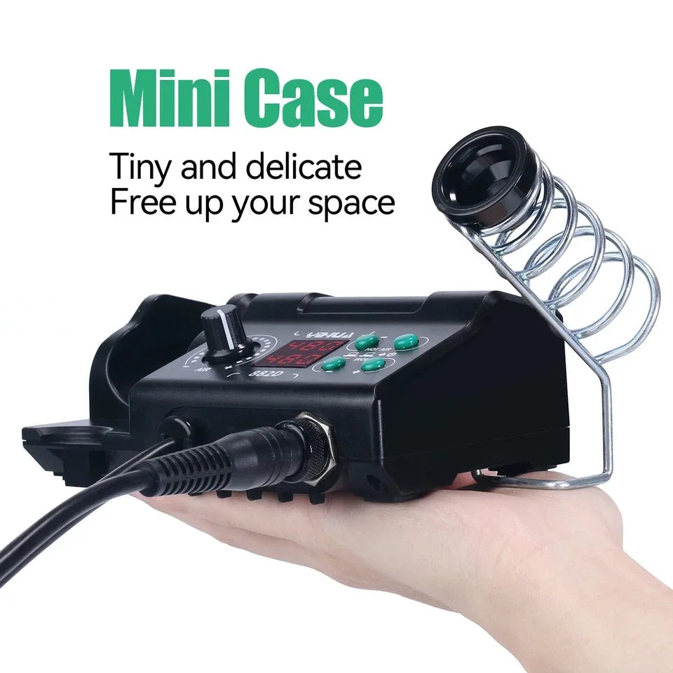 750W Soldering Station 2 IN 1 Soldering Iron Fast Heating Welding Kit LCD Hot Air Gun SMD PCB Repair Tools Mini Rework Station