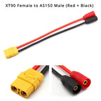 AS150 XT150 Male/Female To XT60 XT90 Plug DC Power Conversion Cable Connector 10AWG Silicone Wire Suitable for RC Batteries
