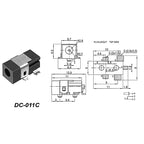 DC002/004/DC005/015 Power Socket 3.5x1.3mm 5.5x2.1mm 5.5x2.5mm DC Power Socket USB Three-Leg Direct Plug Socket Female Connector