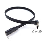 5CM 10CM 30CM USB 2.0 Type-C Flat Cable Extension FPC Cable USB 2.0 USB-C 90° Up/Down Angled Plug 5CM-1M