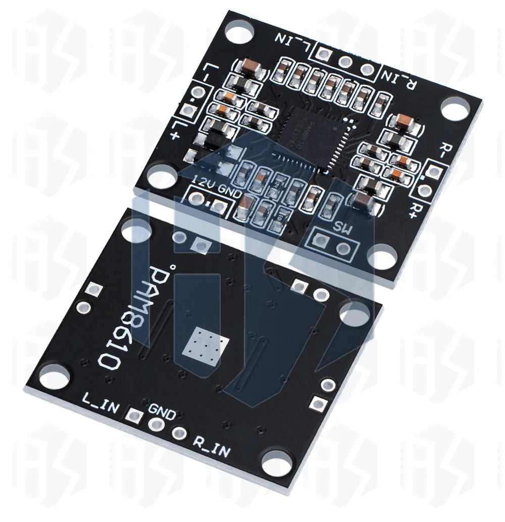 1PCS EGBO Super Slim 2 x 15W PAM8610 Class D Digital Dual Power Audio Amplifier Board 12V black