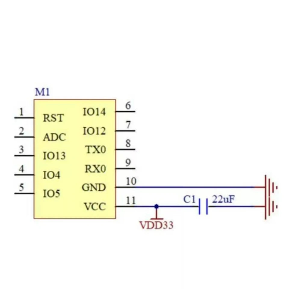 1-10pcs ESP-02S Wi-Fi Module Serial Golden Finger Package ESP8285 Wireless Transparent Transmission Compatible With ESP8266