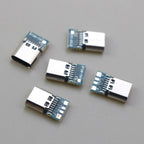 1/2/5/10 Pcs USB 3.1 Type C Connector 14 Pin Female Socket Receptacle Through Holes PCB 180 Vertical Shield USB-C
